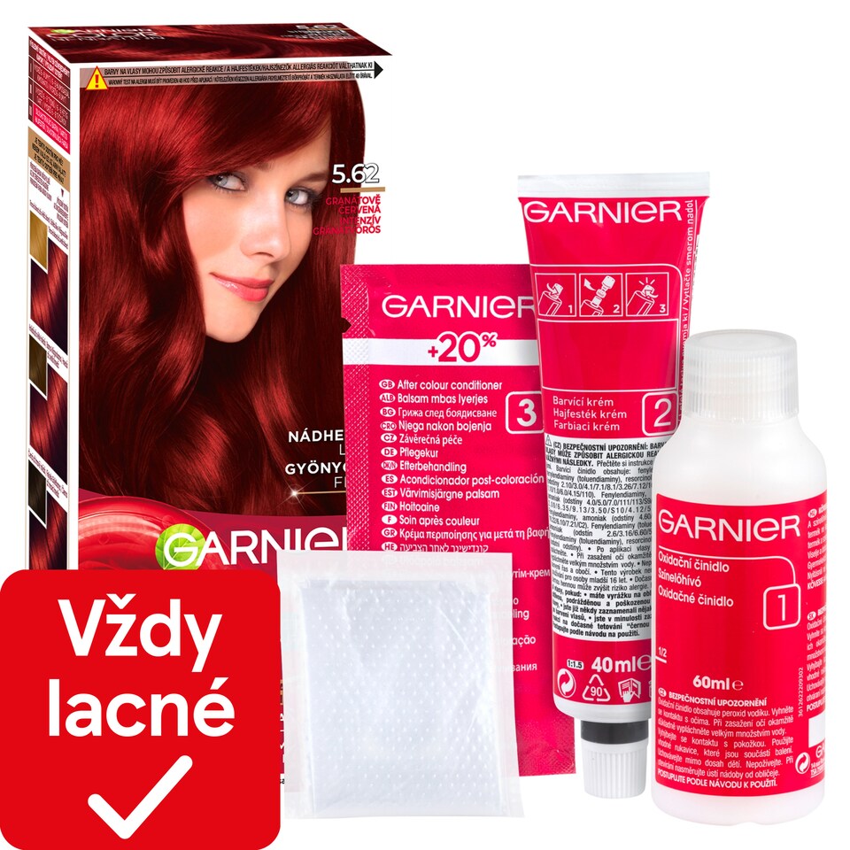 Garnier Color Sensation 5 .62 Granátovo červená, 60 +40 +12 ml