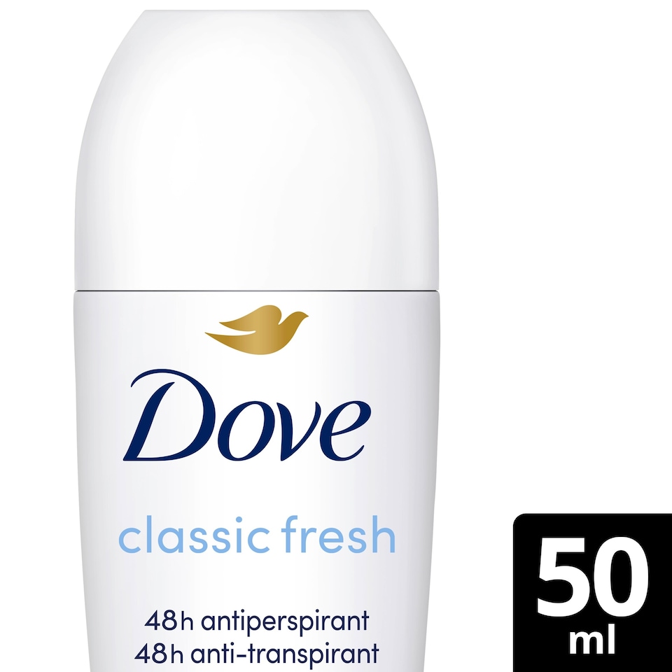 image 1 of Dove 48h Classic Antiperspirant Deodorant Roll On 50ml