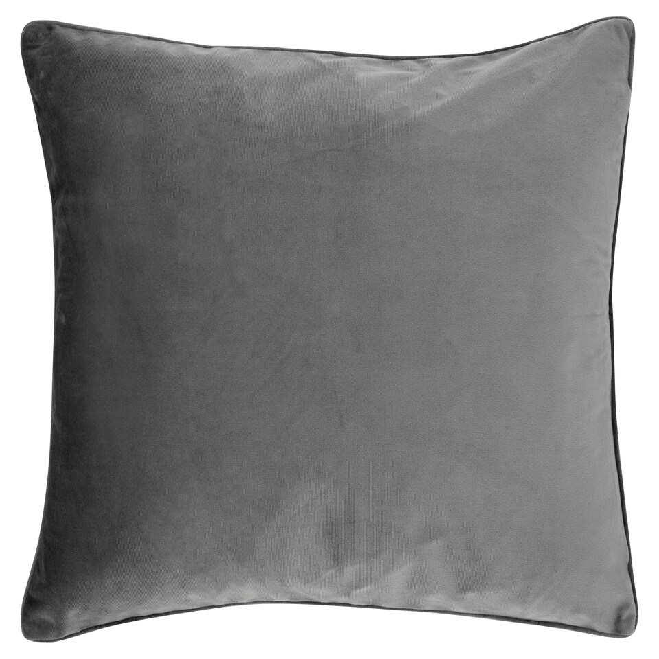 image 1 of Tesco Velour Cushion Charcoal