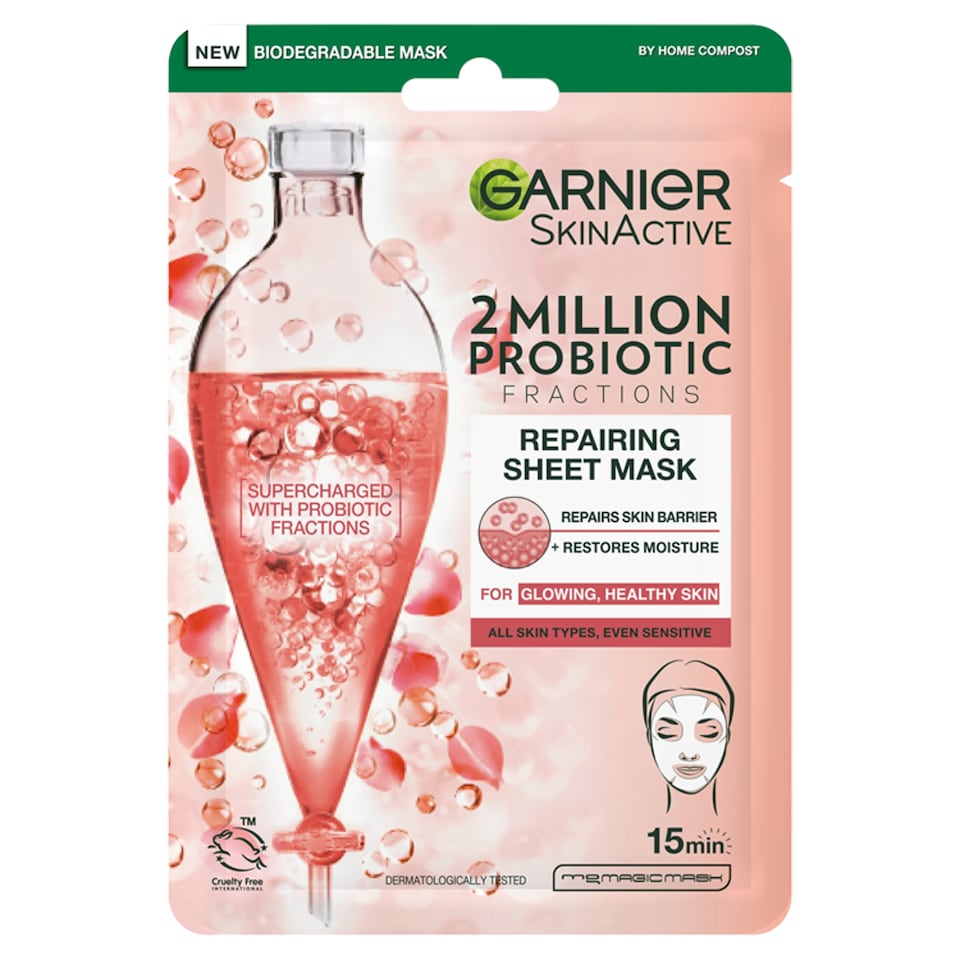 image 1 of Garnier Skin Active 2 Million Probiotic Face Mask 22G