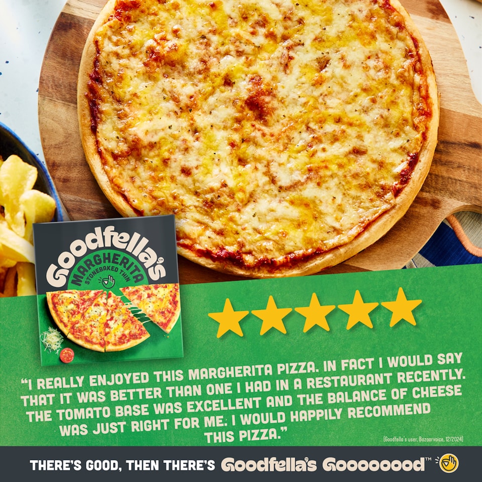 image 1 of Goodfella's Stonebaked Thin Margherita Cheese Pizza 334g