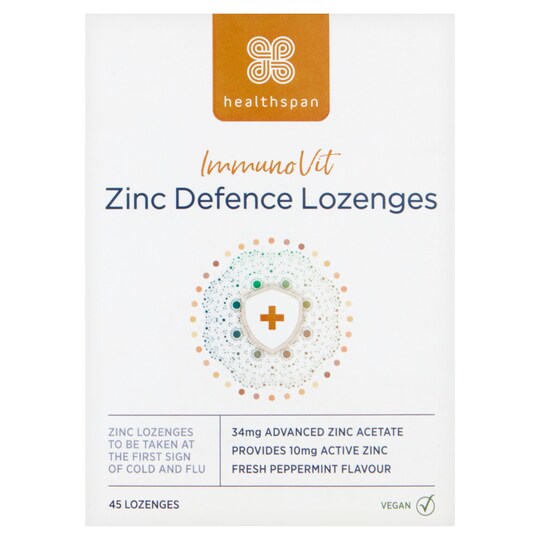 Healthspan 45Pk Immunovit Zinc Defence Lozenger Tesco Groceries