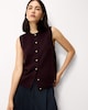 image 2 of F&F Knitted Crew Neck Vest in Burgundy