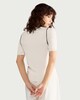 image 3 of F&F Contrast Trim Short Sleeved Jumper in Cream