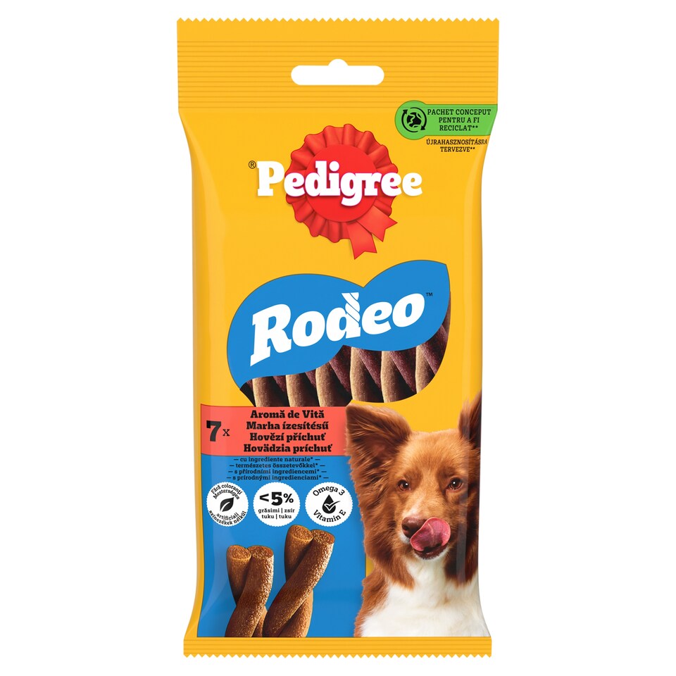 Pedigree Rodeo Beef Flavor 7 pcs 123g