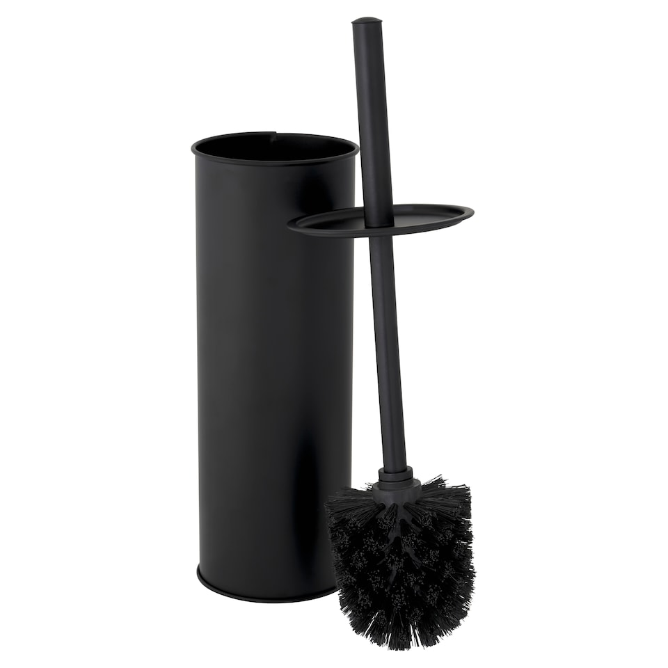 F&F Home Black Metal Toilet Brush And Holder