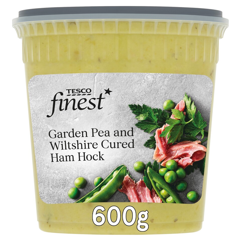 Tesco Finest Pea & Wiltshire Cured Ham Soup 600G