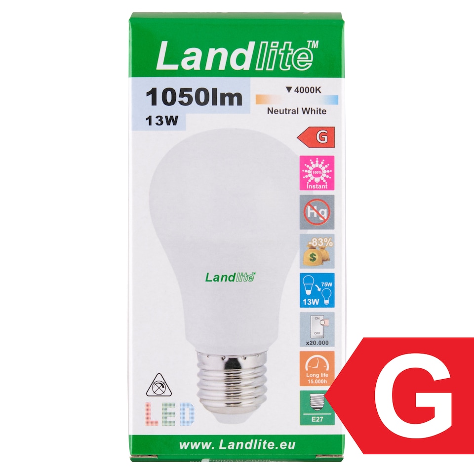 Landlite E27 1050 Im 13 W L03 4000K LED izzó 1. kép