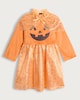 image 2 of F&F Girls Pumpkin Face Halloween Costume in Orange