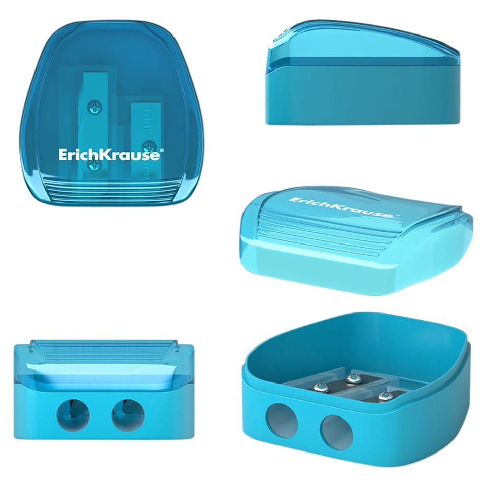 image 1 of Erich Krause Duo Plastic Sharpener with Container