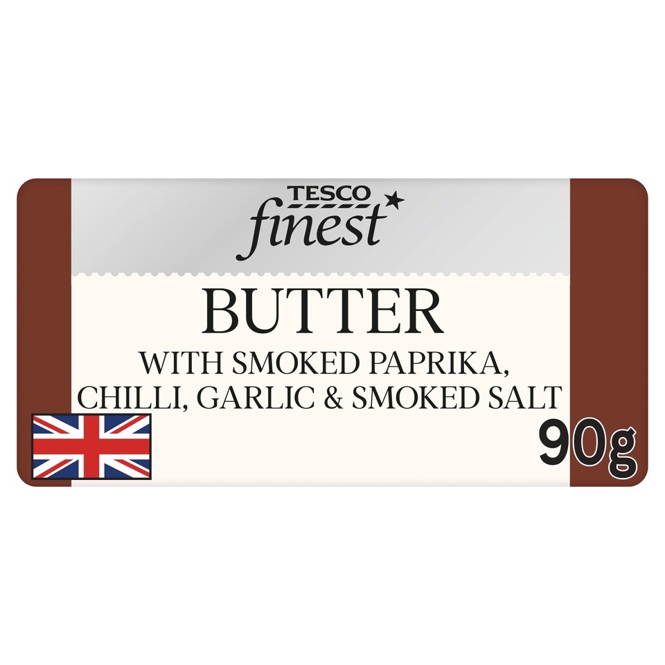 Tesco Finest Butter With Smoked Paprika, Chilli, Garlic & Smoked Salt 90g
