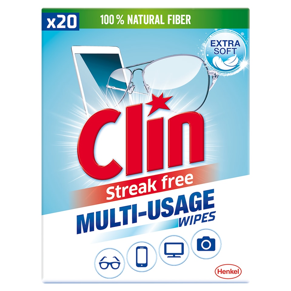 Clin Streak Free Multi-Usage Wipes 20 pcs