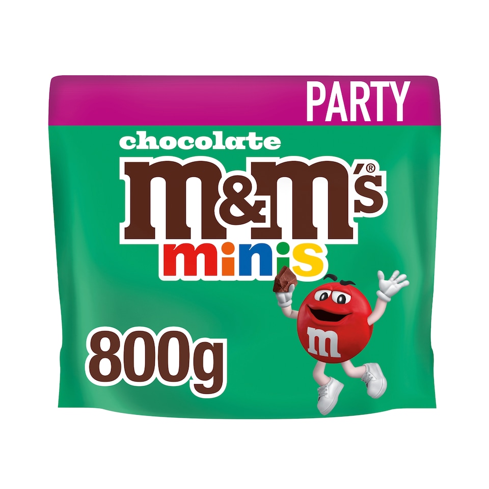 M&M's Minis Milk Chocolate Party Mix Bag 800g