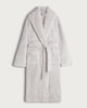 image 4 of F&F Fleece Textured Striped Dressing Gown in Grey
