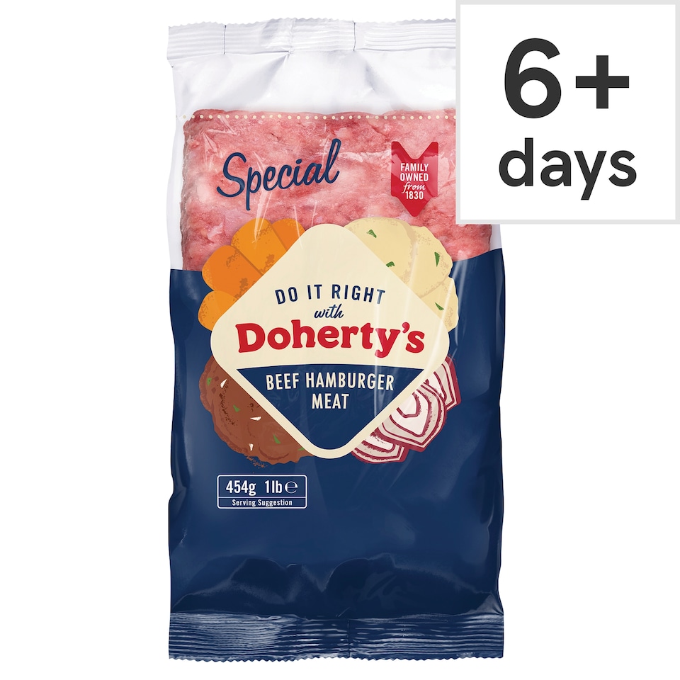 Dohertys Speciality Hamburger Meat 454G