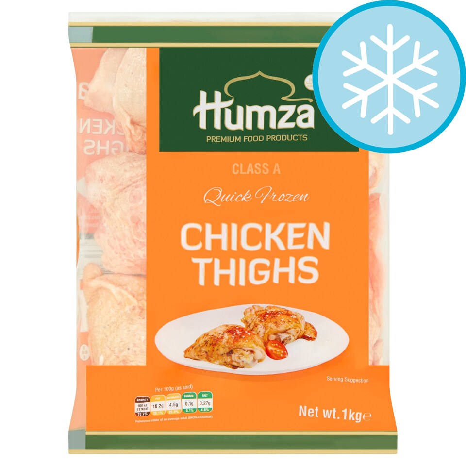 Humza Chicken Oyster Cut Thighs 1Kg