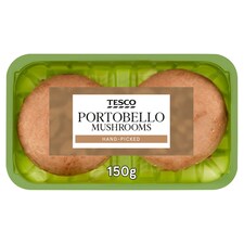 Tesco Portobello Flat Mushrooms 150G