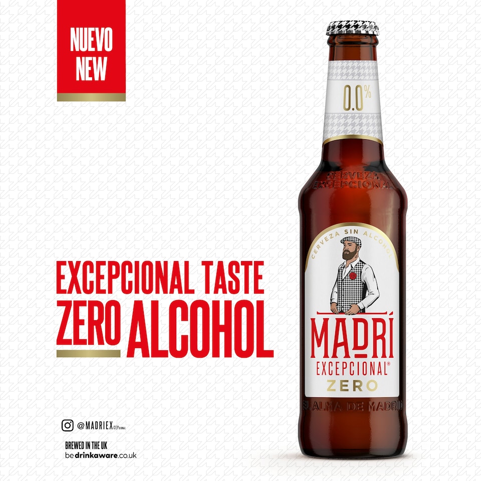 image 1 of Madri Excepcional 0.0% Premium Lager Beer Bottle 4x330ml