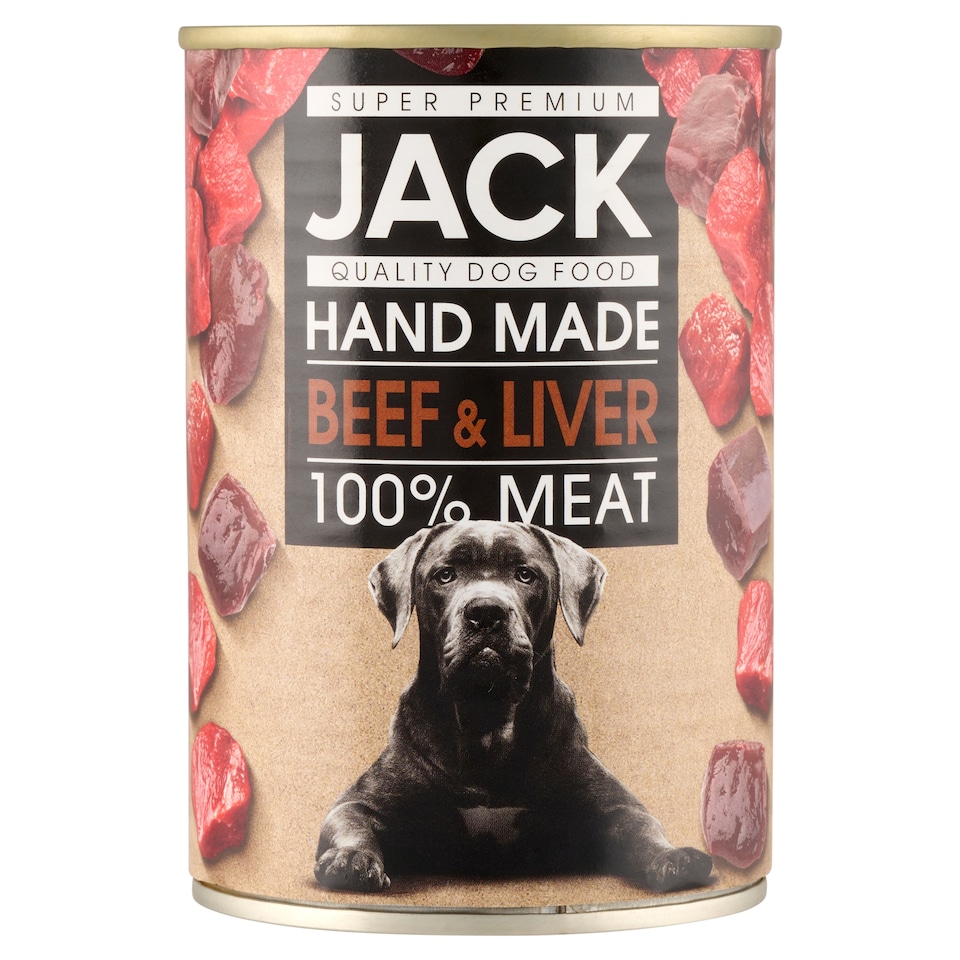 Jack Szuper Premium lazac konzerv teljes értékű állateledel felnőtt kutyák számára 400 g