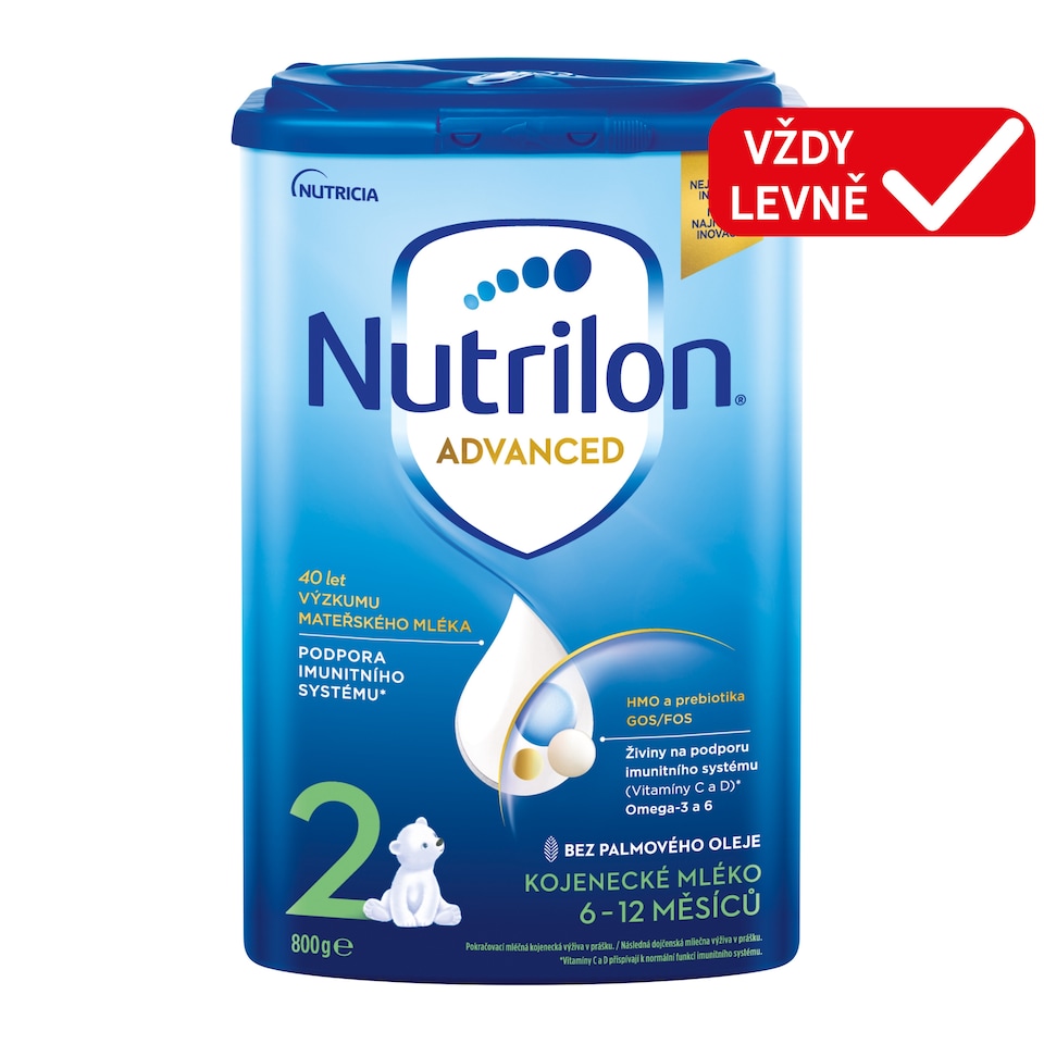 Obrázek 1 pro produkt NUTRILON Advanced 2 pokračovací kojenecké mléko 800g