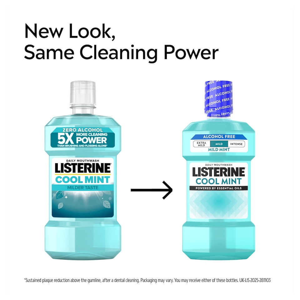 image 1 of Listerine Zero Alcohol Cool Mint Milder Taste Mouthwash 500ml