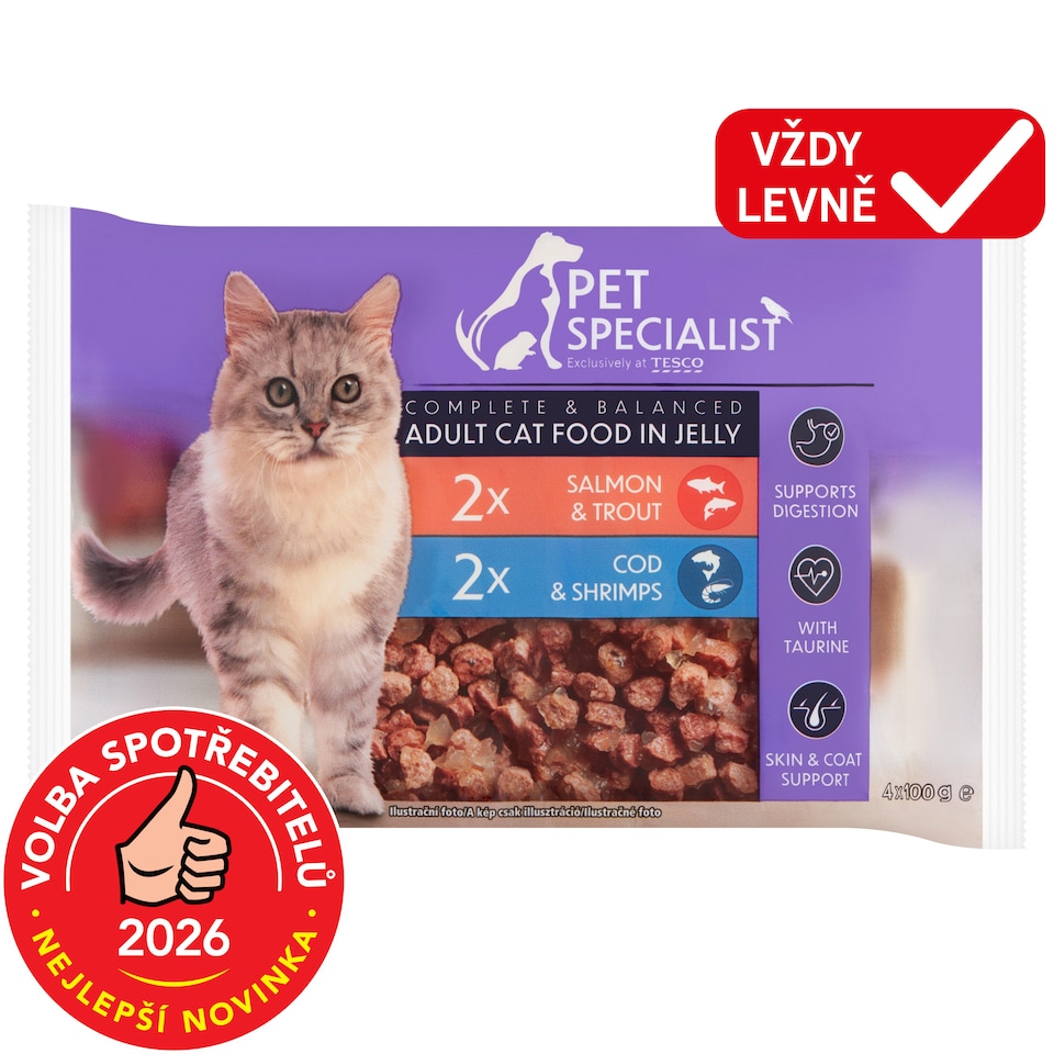 Pet Specialist Chunks in Jelly 4 x 100g (400g)