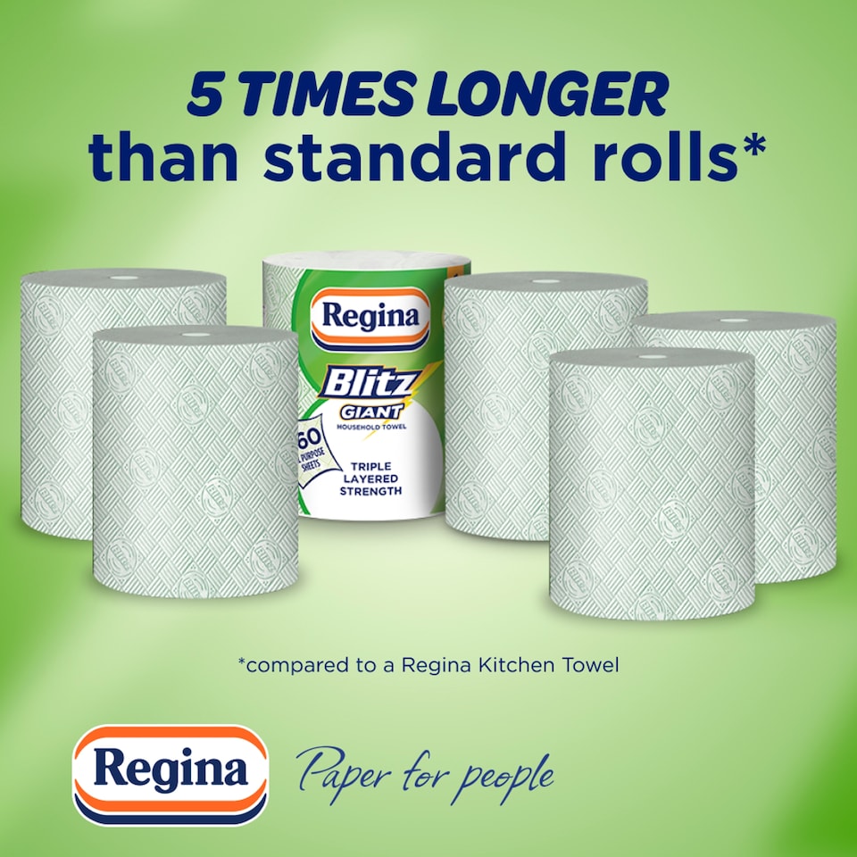 image 1 of Regina Blitz Giant Kitchen Roll 260 All Purpose Sheets 1 Roll 