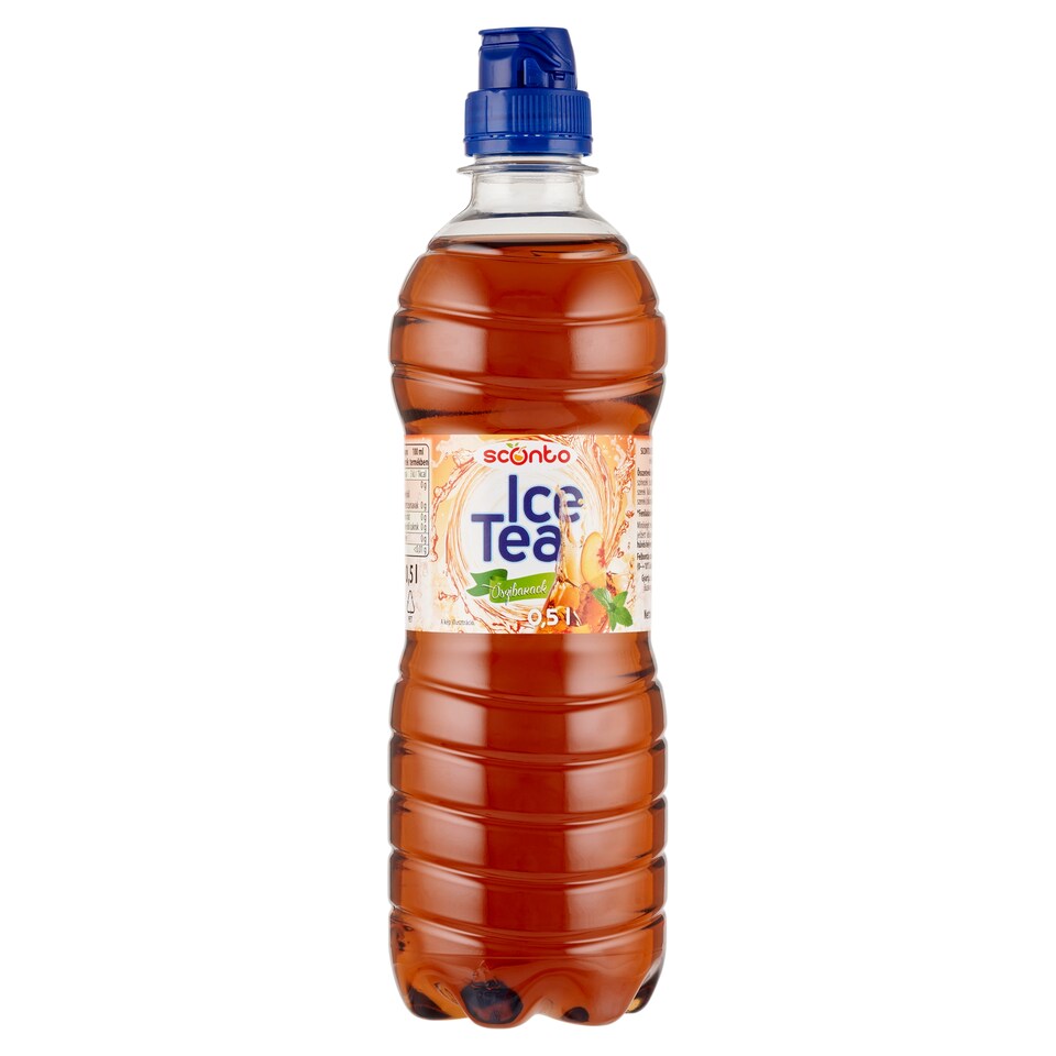 Sconto Ice Tea Energy-Free Peach-Flavoured Soft Drink with Sweeteners 0,5 l