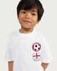 image 1 of F&F Boys Pure Cotton England Football T-Shirt in White