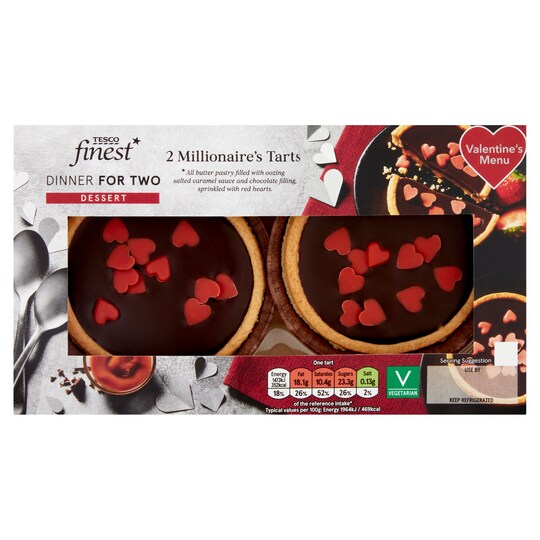 Tesco Finest 2 Millionaire's Tarts 150G Tesco Groceries