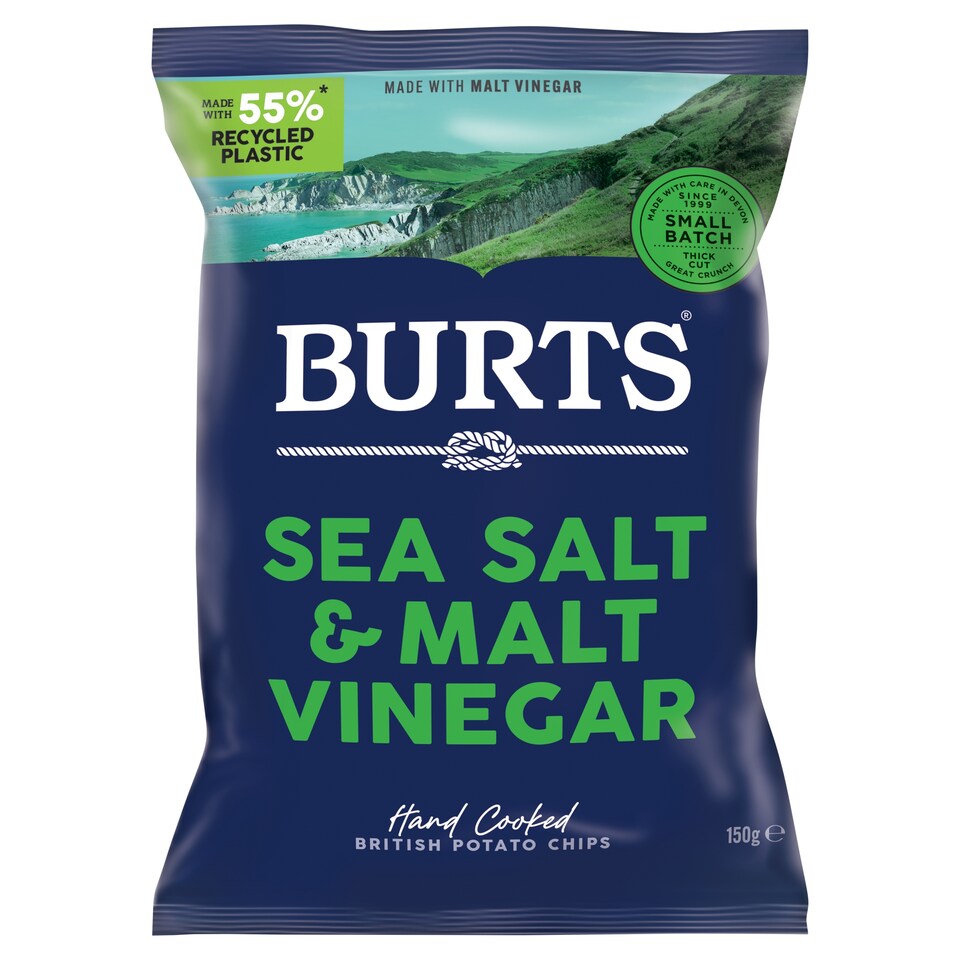 Burts Pot Chips With Sea Salt & Vinegar 150G (L)