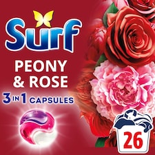 Surf 3 In 1 Peony and Rose Washing Capsules 26 Washes 449.8g