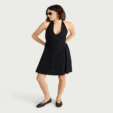 F&F Halterneck Mini Dress in Black