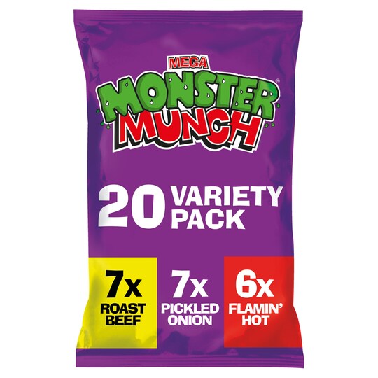 Walkers Monster Munch Variety Snacks 20 X 22g Tesco Groceries