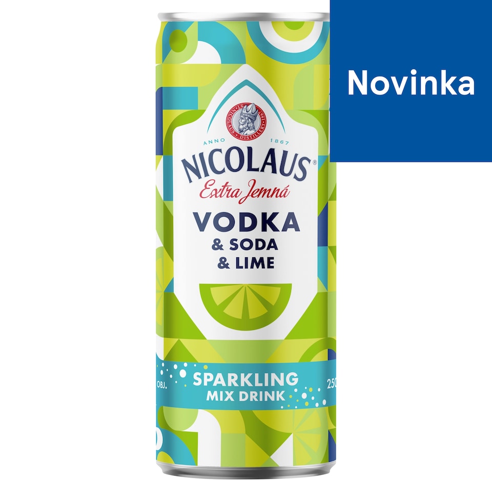 Nicolaus Extra Fine Vodka & Soda & Lime Sparkling Mix Drink 6 % 250 ml
