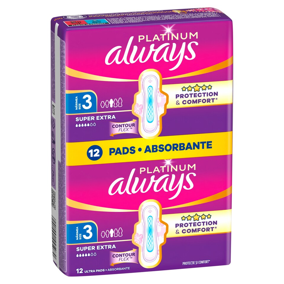 obrázok 1 z Always Platinum Hygienické Vložky Super Extra (Veľkosť 3) 12 Vložiek