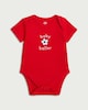 image 1 of F&F Baby Pure Cotton Baby Baller Bodysuit in Red