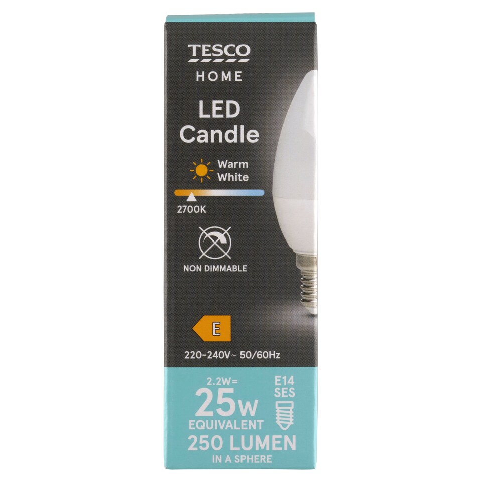Tesco Home E14 250 lm 25 W 2700K LED gyertya 1. kép