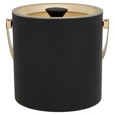 Fox & Ivy Black And Gold Deco Ice Bucket