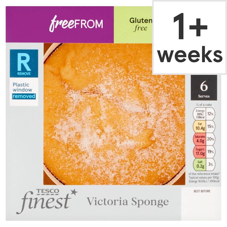 Tesco Finest Free From Victoria Sponge Cake 6 Serves