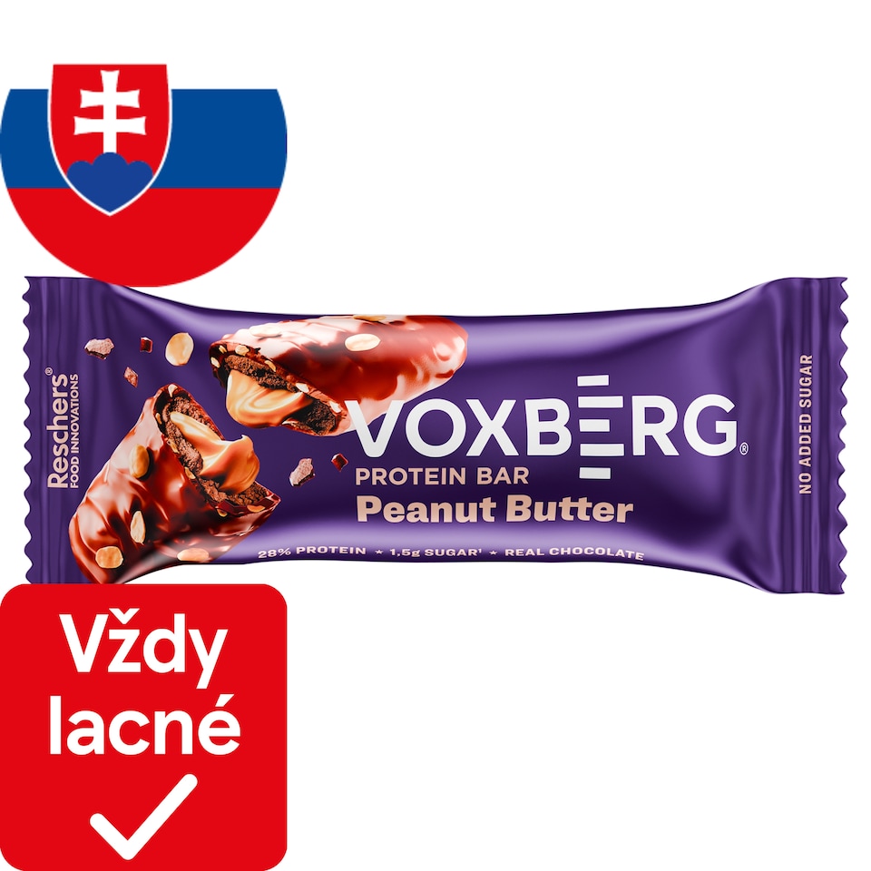 Voxberg Proteínová tyčinka s arašidovým krémom v mliečnej čokoláde 50 g