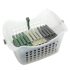 Tesco Home Peg Basket with 48 Pegs