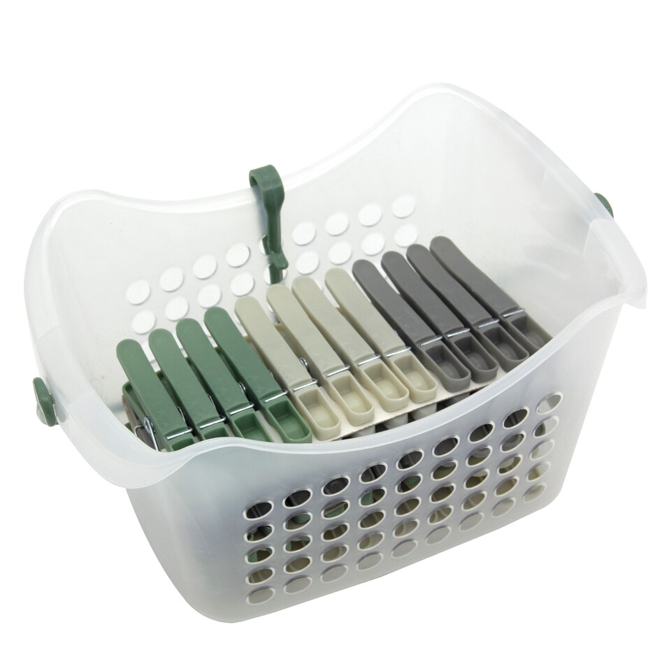 Tesco Home Peg Basket with 48 Pegs