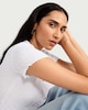image 1 of F&F Textured Button Front Top in Cream