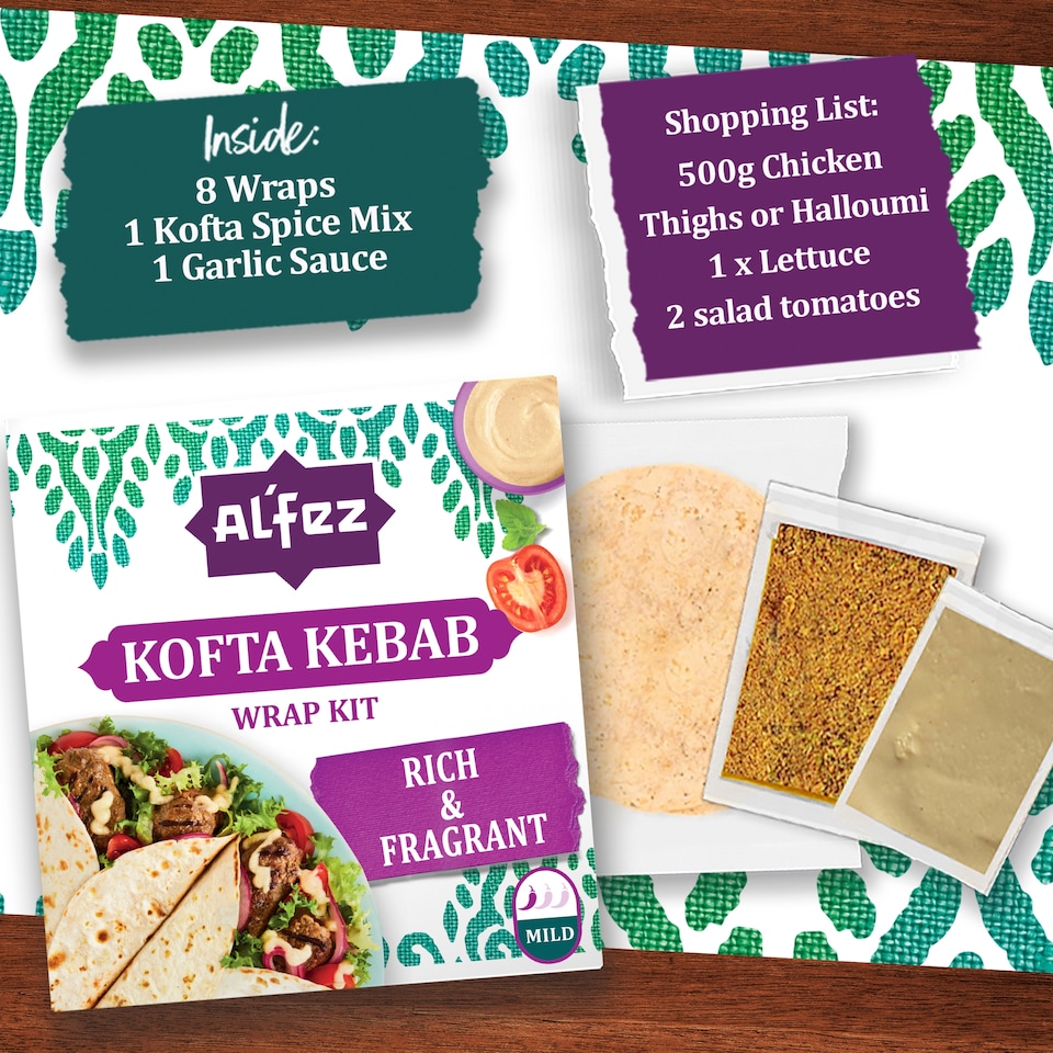 image 1 of Al'Fez Kofta Kebab Wrap Kit 410g