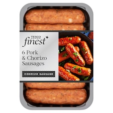 Tesco Finest 6 Pork & Chorizo Sausages 400G
