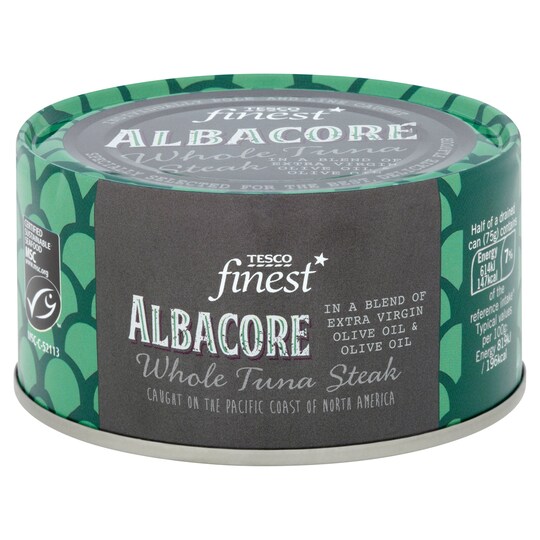 Tesco Finest Albacore Tuna Steaks In Olive Oil 200G Tesco Groceries