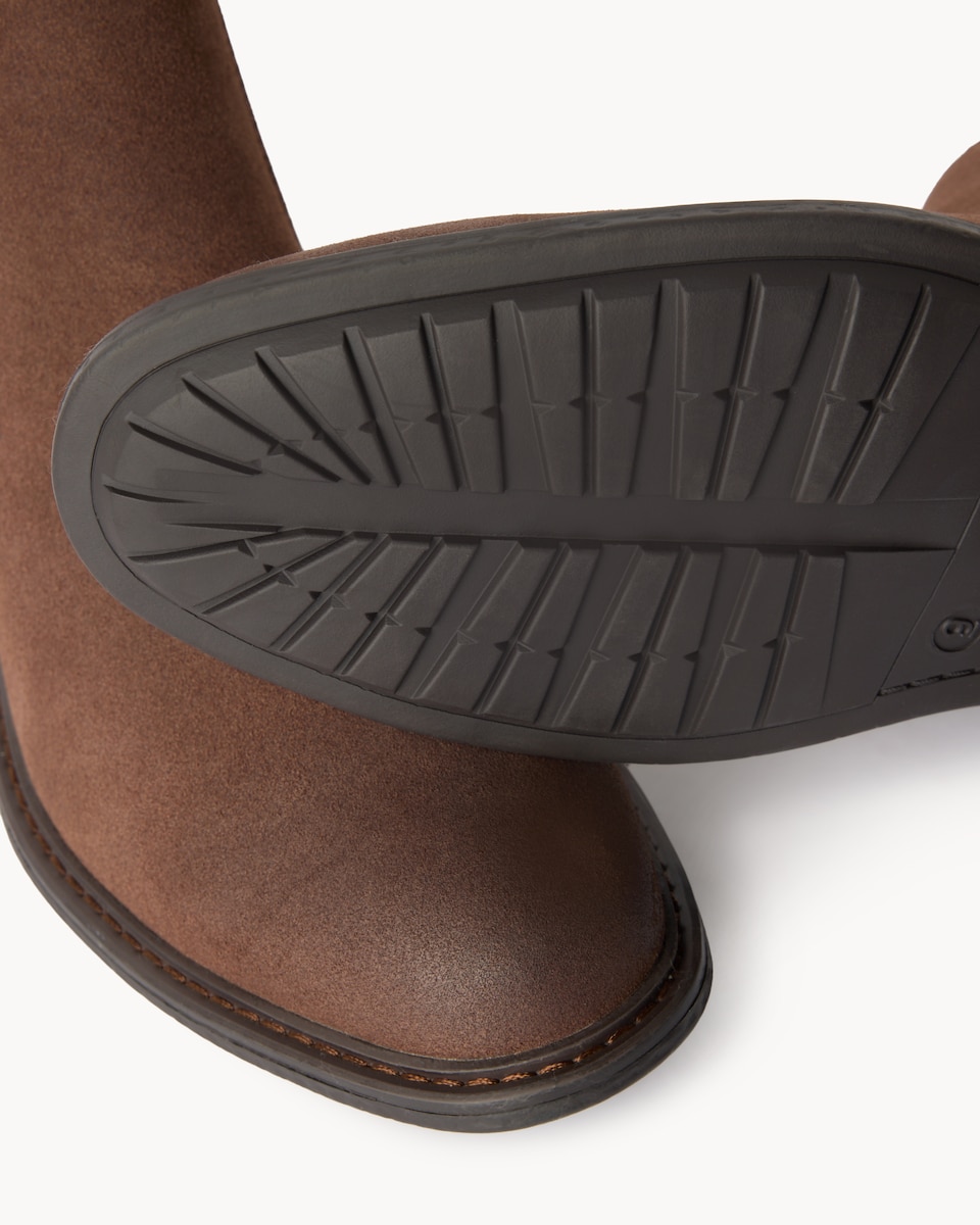 image 1 of F&F Faux Leather Chelsea Boots in Brown