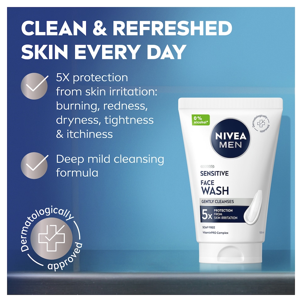 image 1 of NIVEA MEN Sensitive Cooling Shaving Gel 200ml