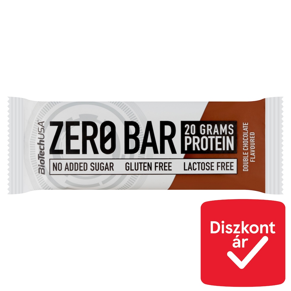 image 1 of BioTech Zero Bar Double Chocolate Flavoured Protein Bar with Sweeteners 50 g